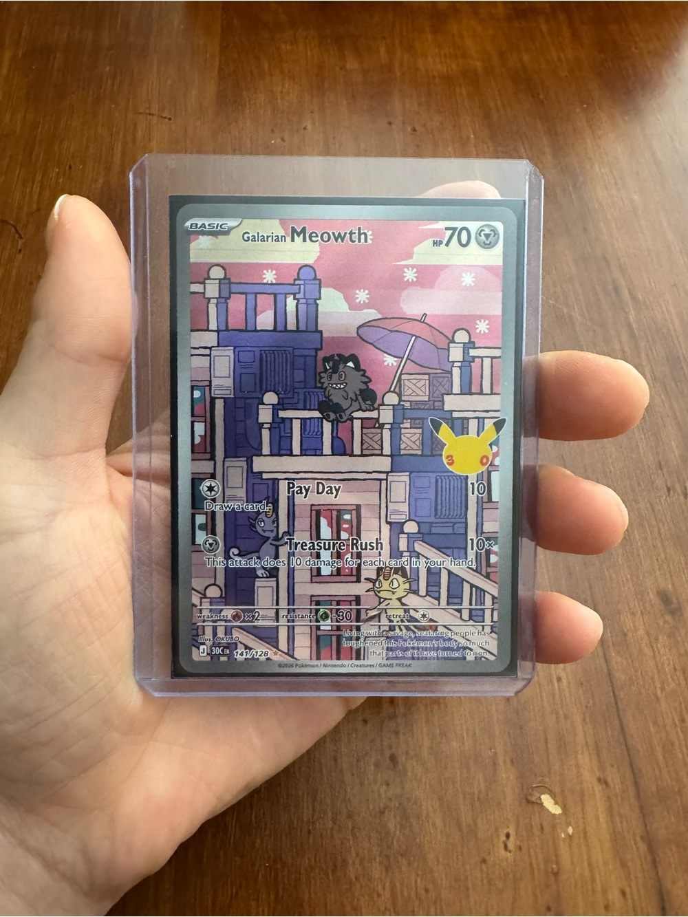 Galarian meowth Pokémon card